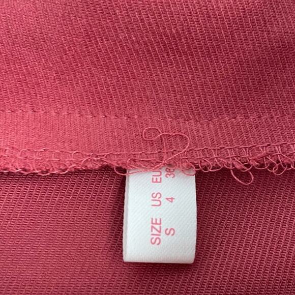 Romwe corduroy full zip jacket watermelon red color size small/4 long sleeve - Picture 5 of 8